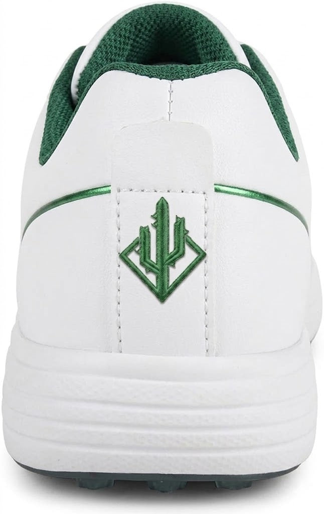 Eco-Stride Spikeless Golf Shoes - White & Natural Cork